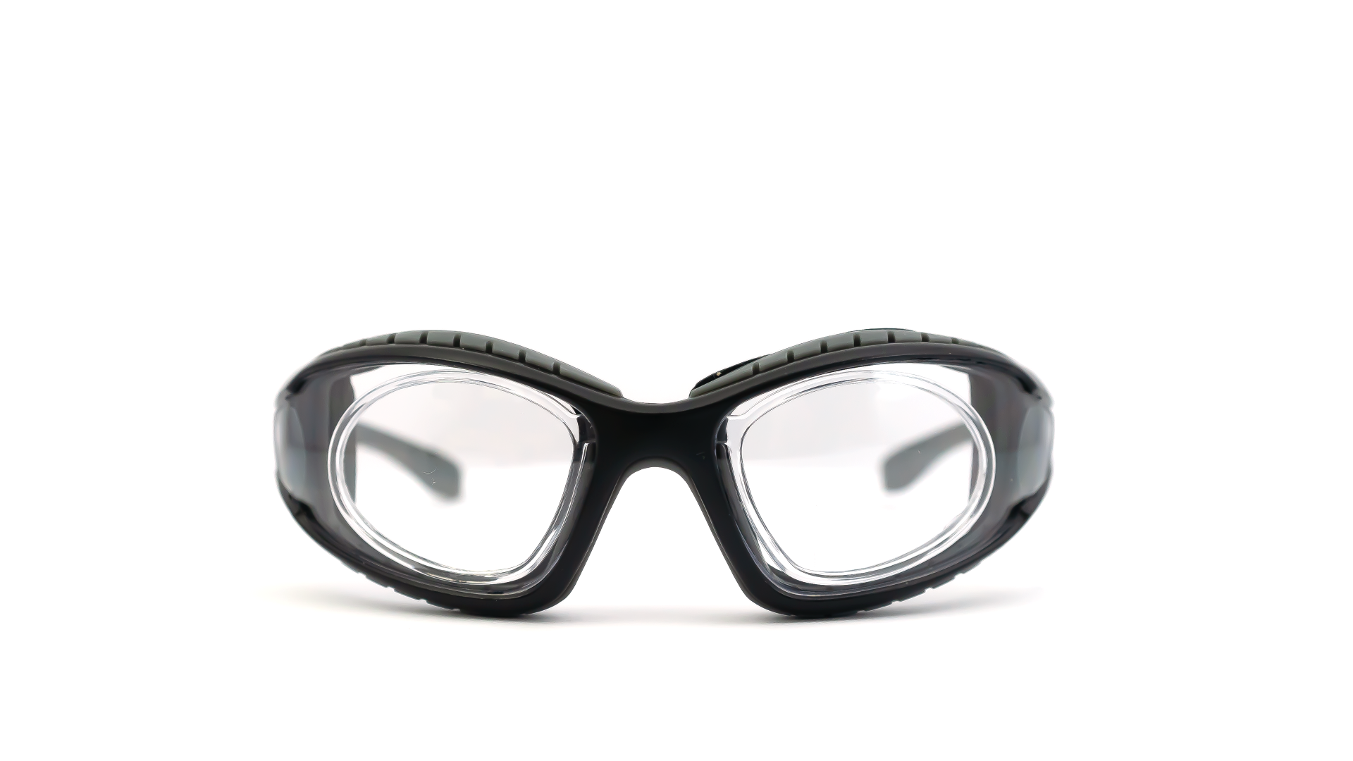 801CLR Rhino Goggle and Insert in Clear prescription safety frame